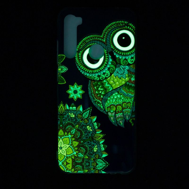 Hoesje voor Xiaomi Redmi Note 8 Fluorescerende Mandala-Uil