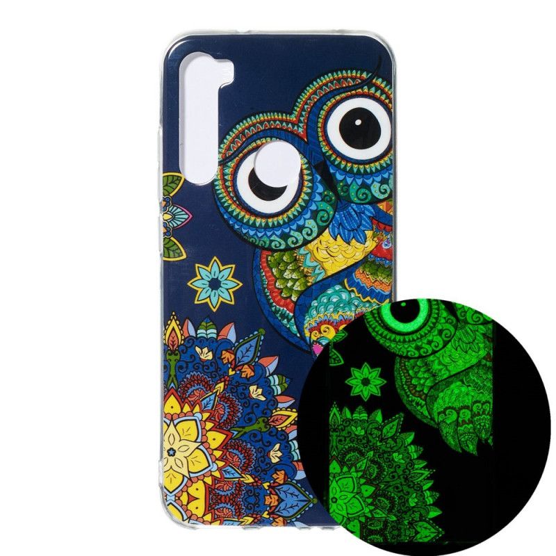 Hoesje voor Xiaomi Redmi Note 8 Fluorescerende Mandala-Uil