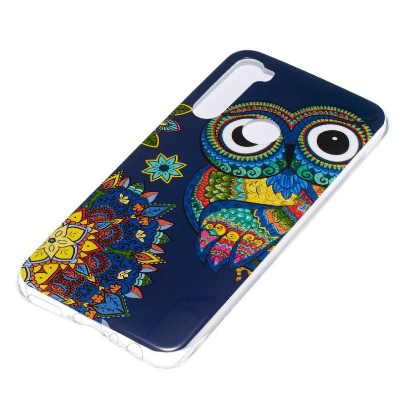 Hoesje voor Xiaomi Redmi Note 8 Fluorescerende Mandala-Uil