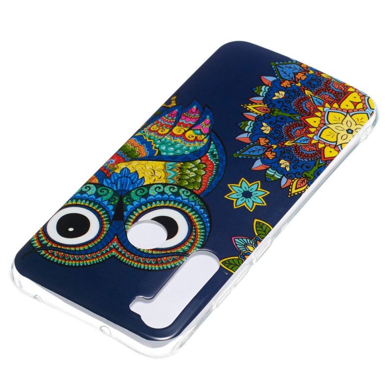 Hoesje voor Xiaomi Redmi Note 8 Fluorescerende Mandala-Uil