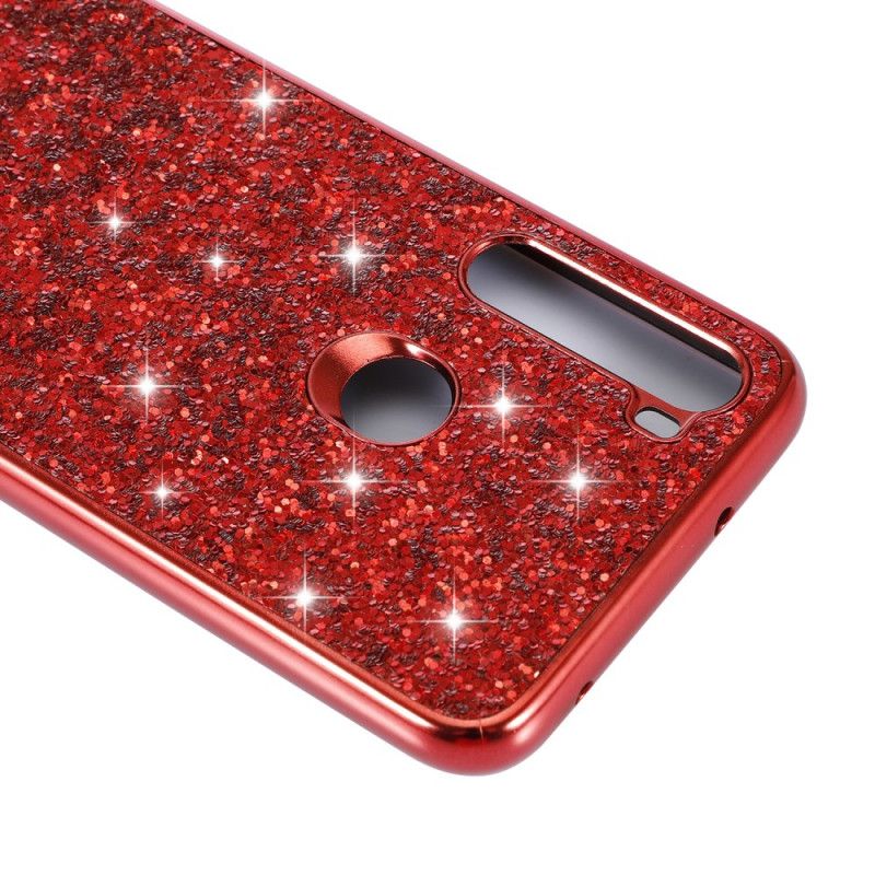 Hoesje voor Xiaomi Redmi Note 8 Rood Zwart Ik Ben Glitter