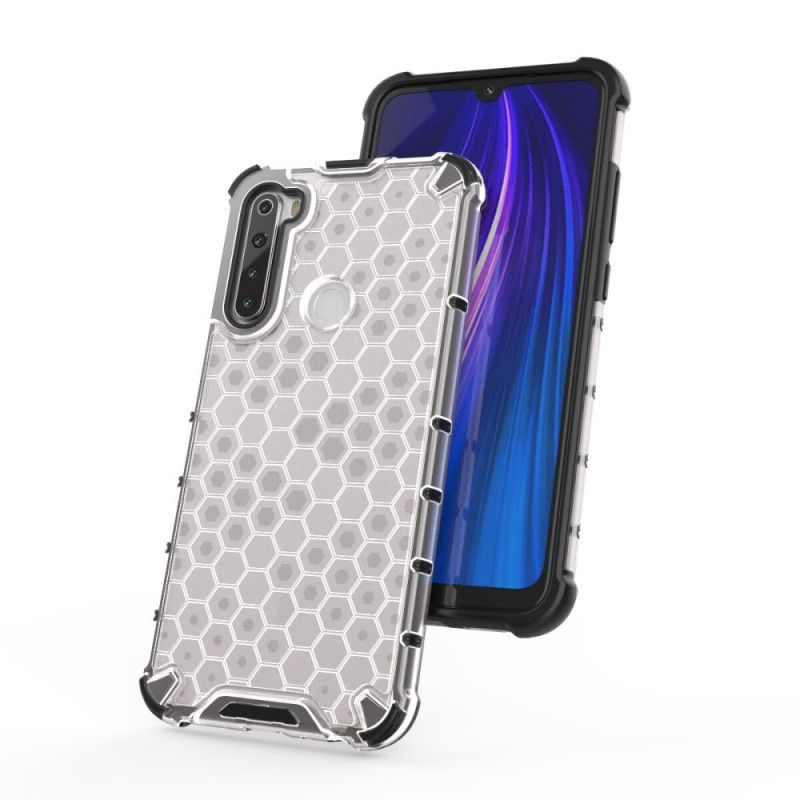 Hoesje voor Xiaomi Redmi Note 8 Wit Zwart Honingraatstijl