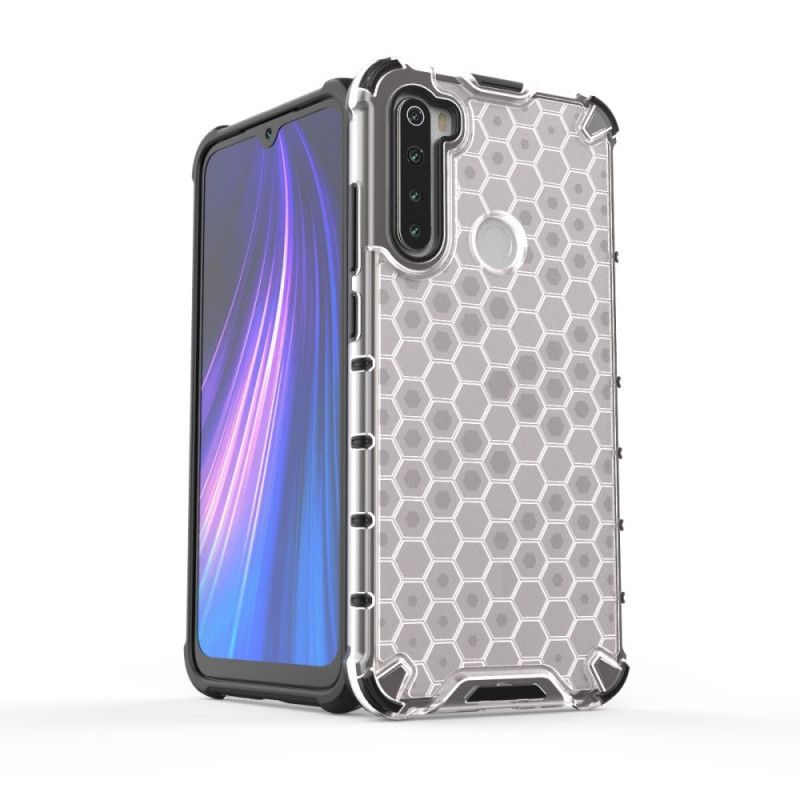 Hoesje voor Xiaomi Redmi Note 8 Wit Zwart Honingraatstijl