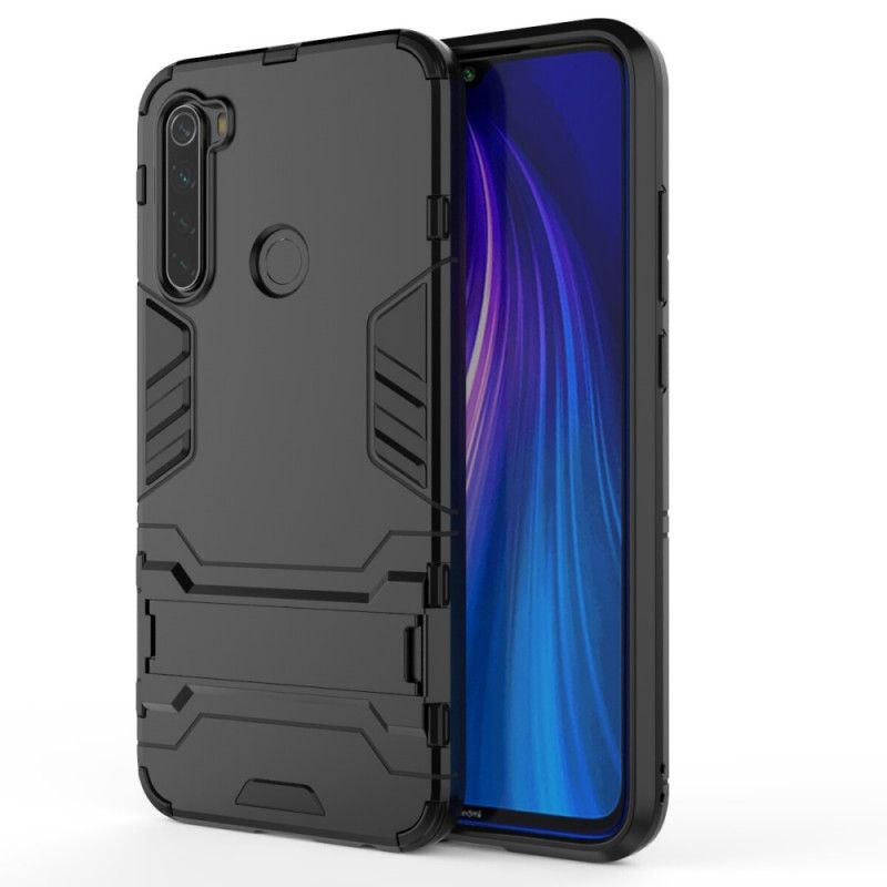 Hoesje voor Xiaomi Redmi Note 8 Wit Zwart Ultrabestendige Tong