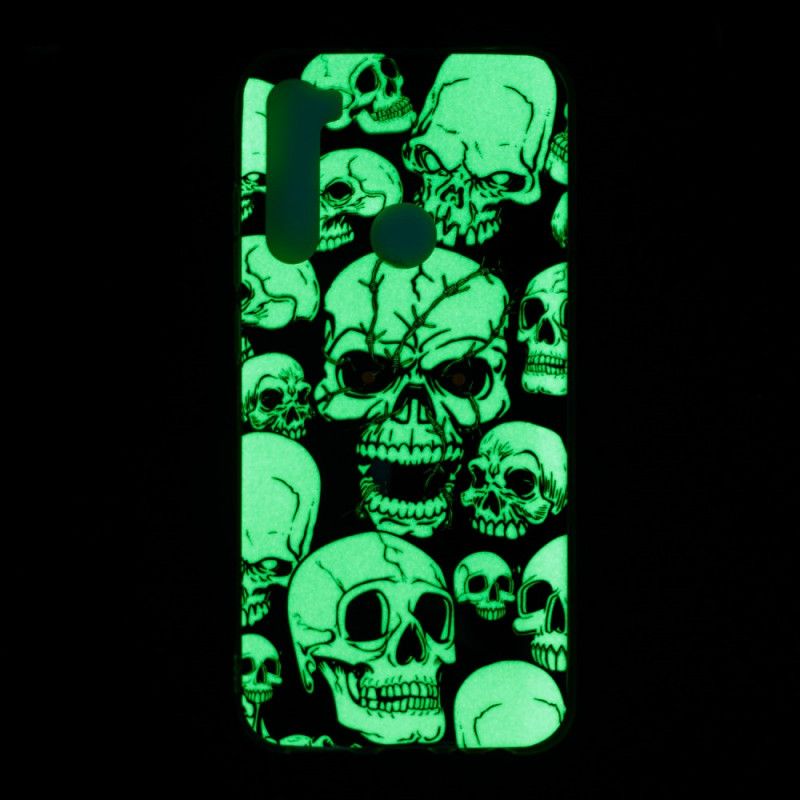 Hoesje Xiaomi Redmi Note 8 Aandacht Fluorescerende Schedels