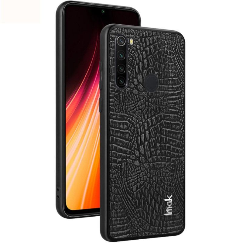 Hoesje Xiaomi Redmi Note 8 Grijs Zwart Imak Croco-Serie