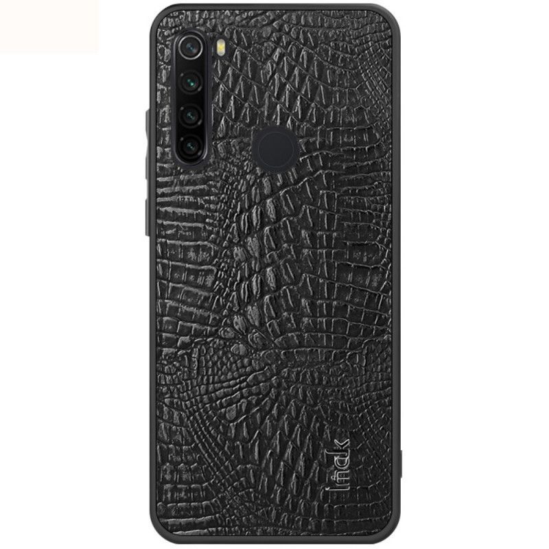 Hoesje Xiaomi Redmi Note 8 Grijs Zwart Imak Croco-Serie