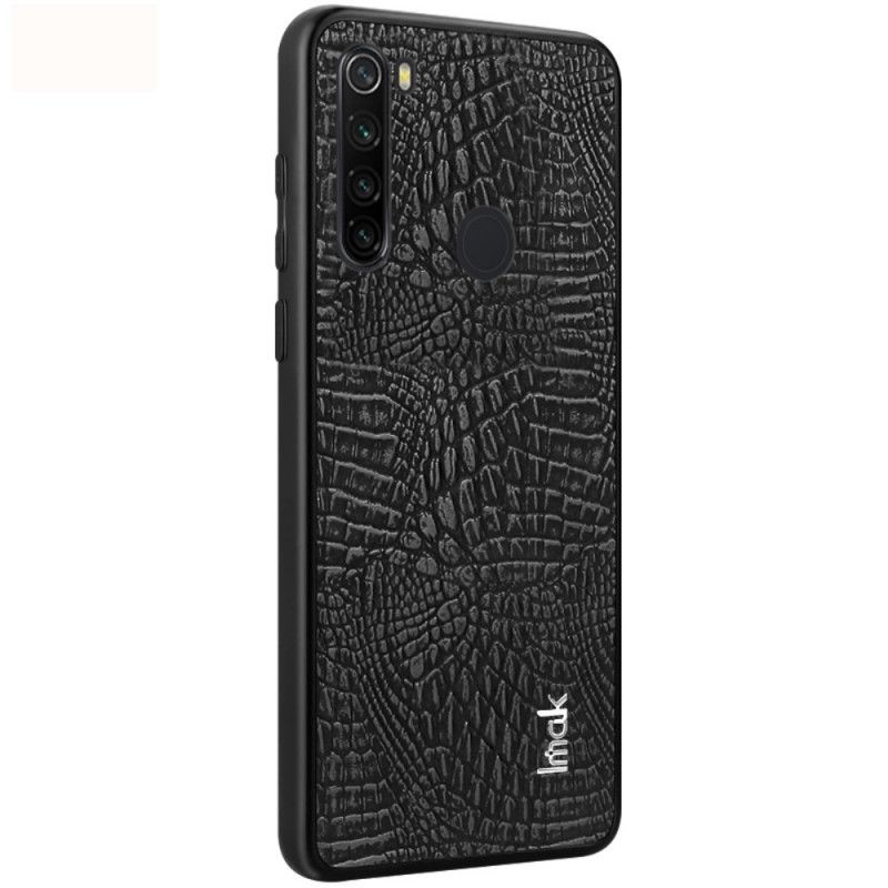 Hoesje Xiaomi Redmi Note 8 Grijs Zwart Imak Croco-Serie