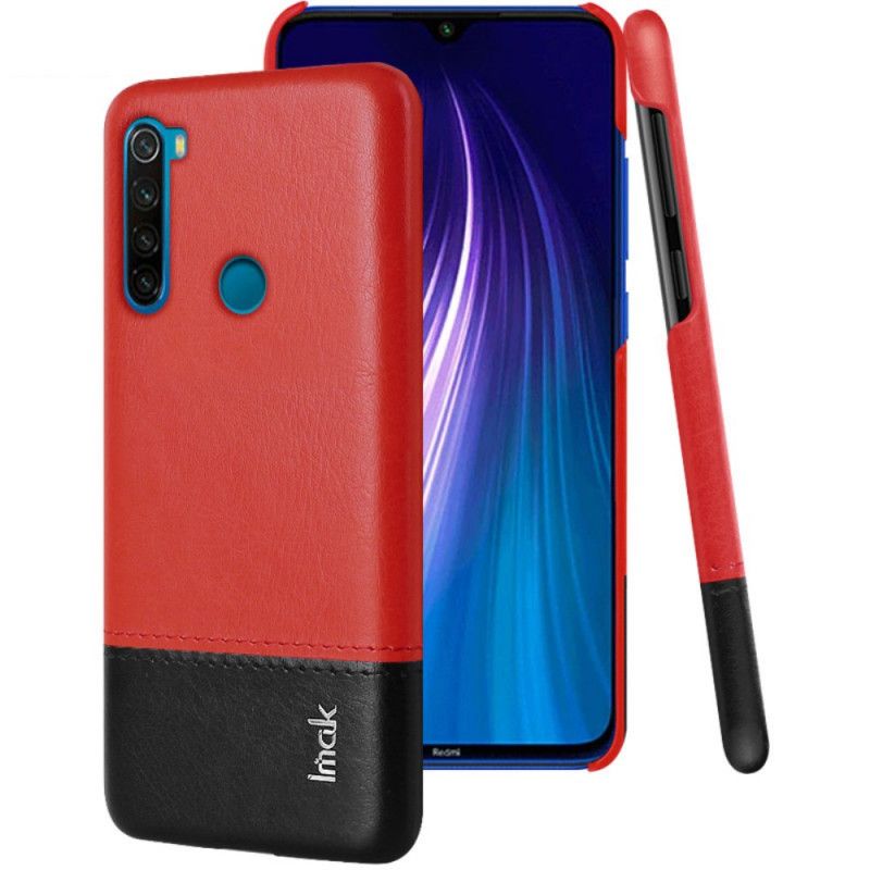 Hoesje Xiaomi Redmi Note 8 Rood Imak Ruiyi Serie Leereffect