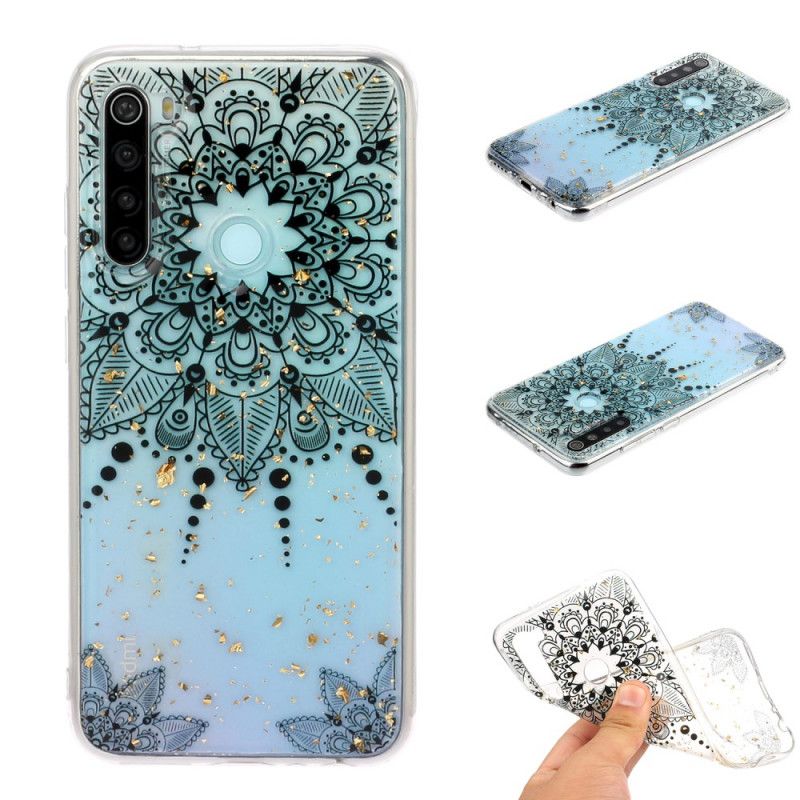 Hoesje Xiaomi Redmi Note 8 Transparant Grijze Mandala