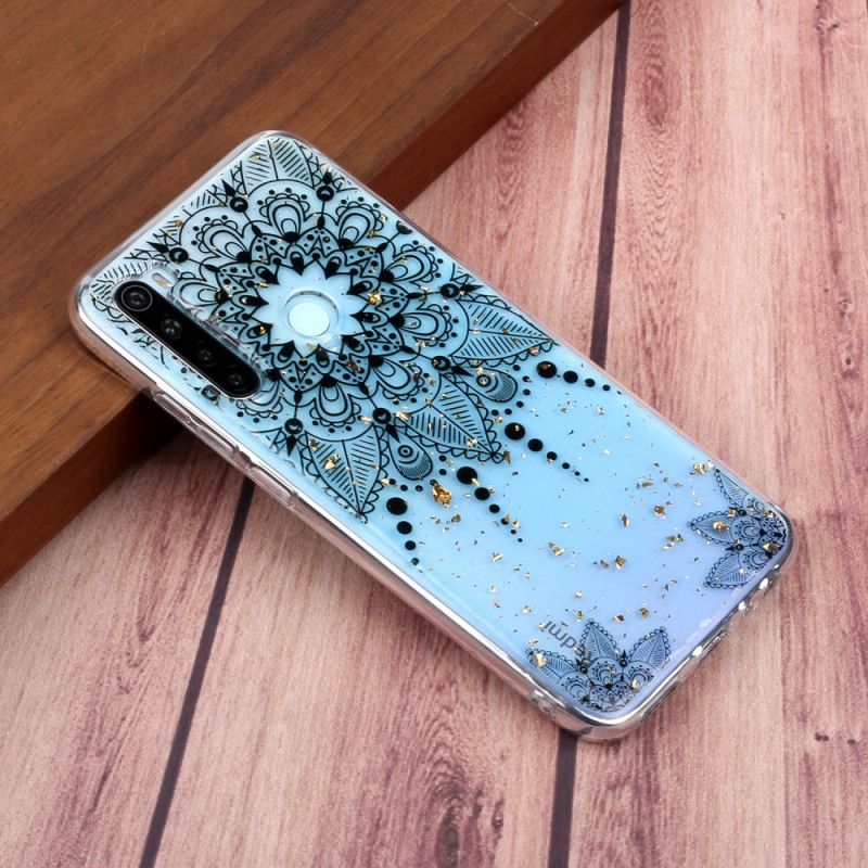 Hoesje Xiaomi Redmi Note 8 Transparant Grijze Mandala