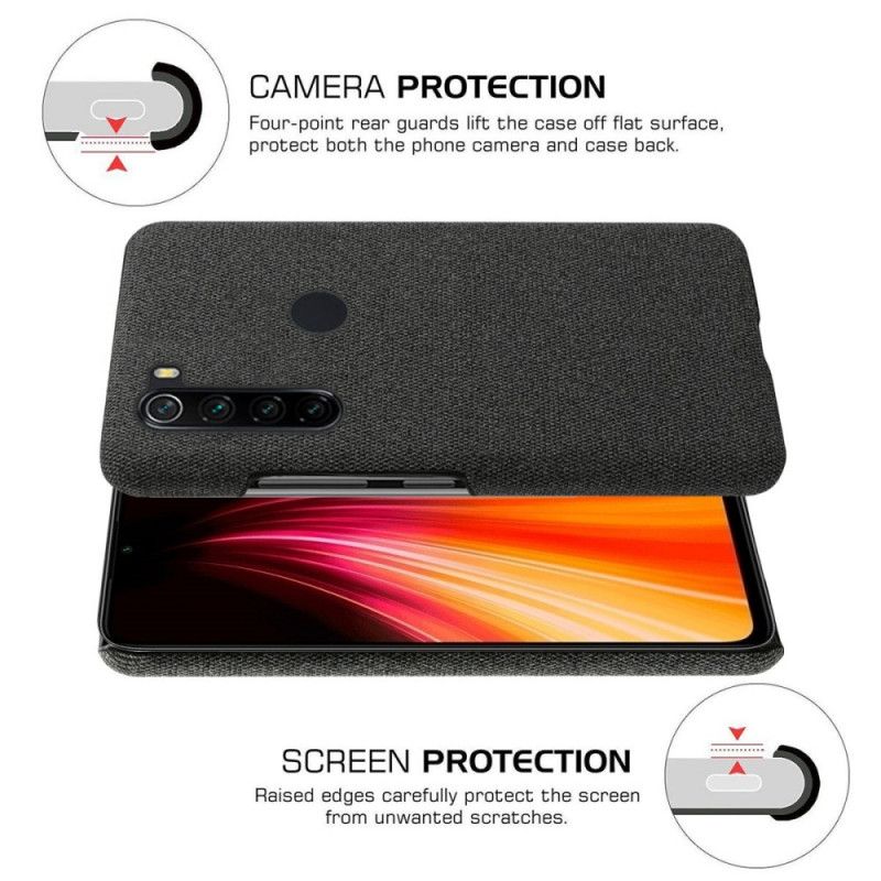 Hoesje Xiaomi Redmi Note 8 Zilver Ksq Chique Stof