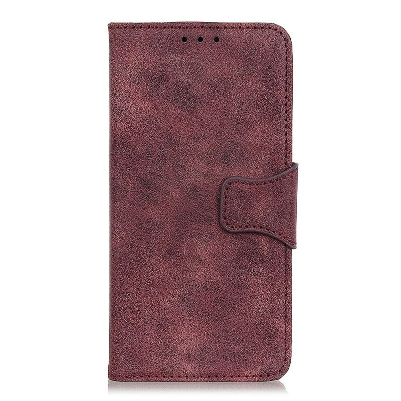 Leren Hoesje voor Xiaomi Redmi Note 8 Bruin Zwart Dubbelzijdige Magnetische Klep