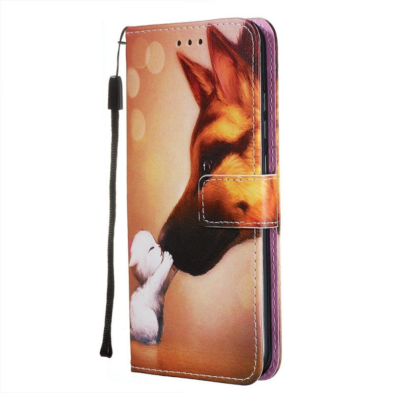 Leren Hoesje voor Xiaomi Redmi Note 8 Vriend Van Ernest De String Kat