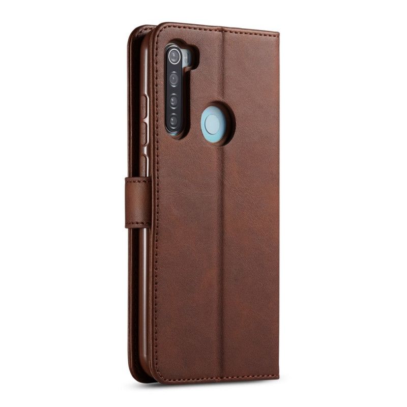 Leren Hoesje Xiaomi Redmi Note 8 Grijs Zwart Lc.Imeeke Leereffect