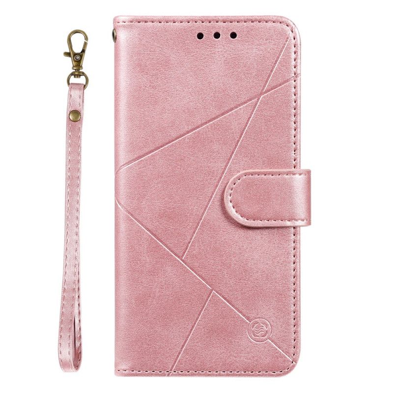 Leren Hoesje Xiaomi Redmi Note 8 Roze Rood Telefoonhoesje Diamant Imitatieleer