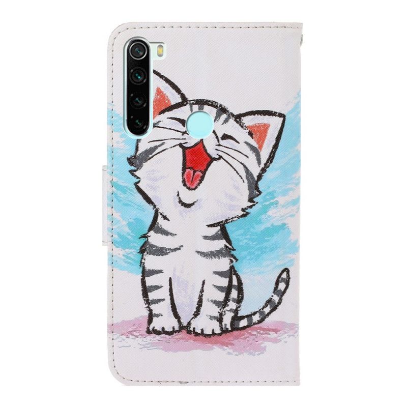 Leren Hoesje Xiaomi Redmi Note 8 String Kitten