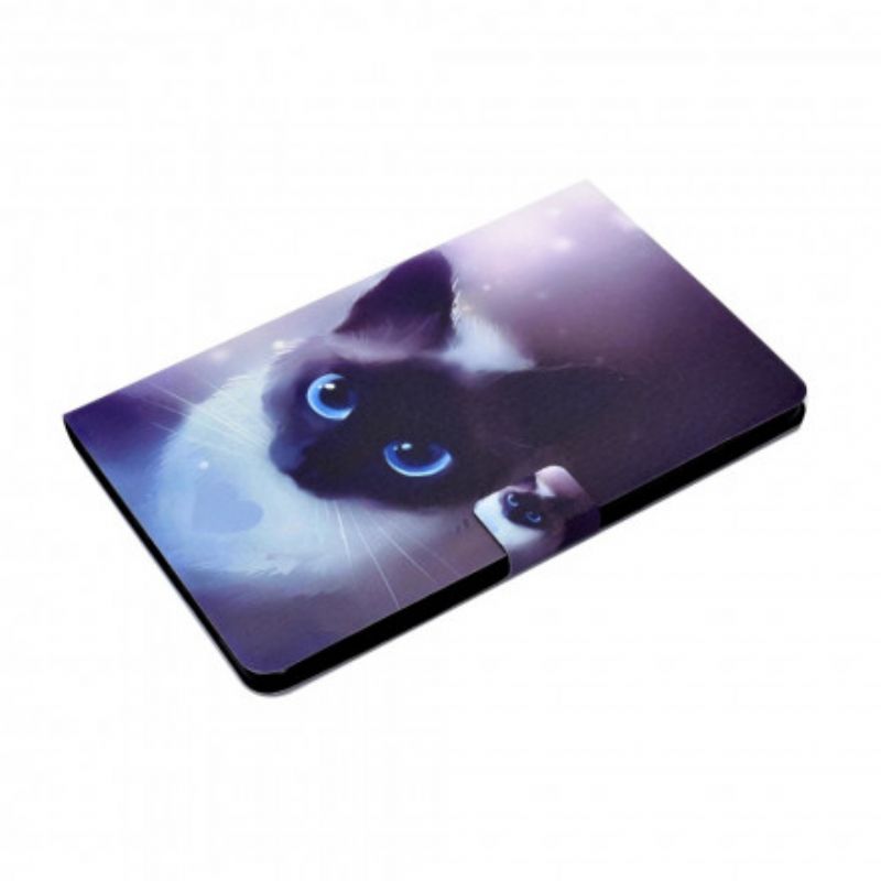 Leren Hoesje Huawei Matepad New Kat Met Blauwe Ogen Bescherming Hoesje