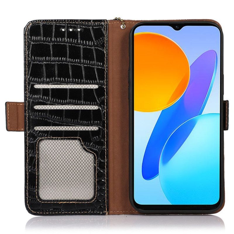 Flip Case Leren Huawei Nova 11 Pro Rfid-blokkering Met Krokodillentextuur