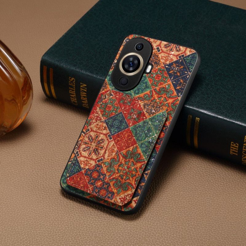 Hoesje Voor Huawei Nova 11 Pro Kaarthouder Met Bloemenmotief