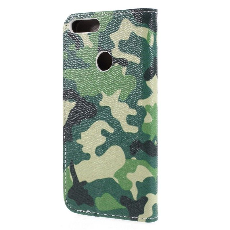 Cover Folio-hoesje Huawei P Smart Telefoonhoesje Militaire Camouflage