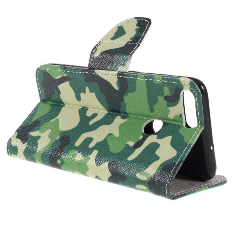 Cover Folio-hoesje Huawei P Smart Telefoonhoesje Militaire Camouflage