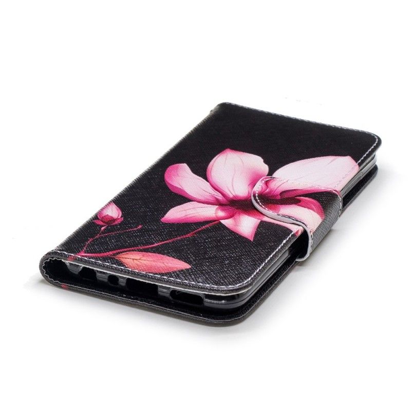 Cover Folio-hoesje Huawei P Smart Telefoonhoesje Roze Bloem