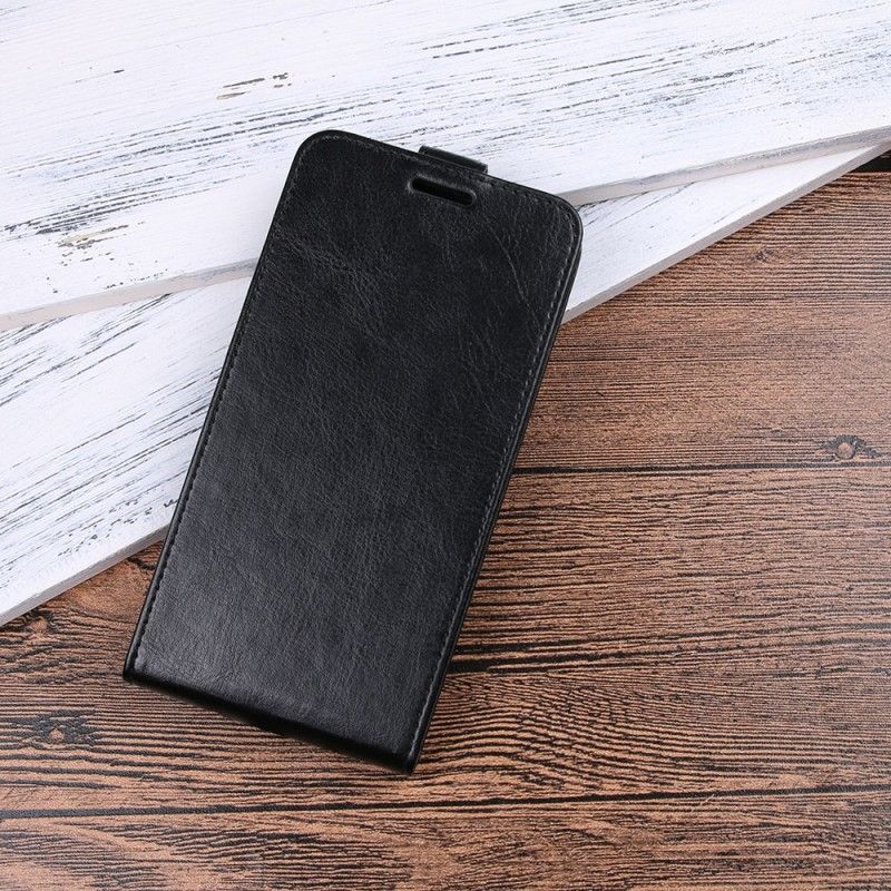 Flip Case Leren Huawei P Smart Wit Zwart Opvouwbaar