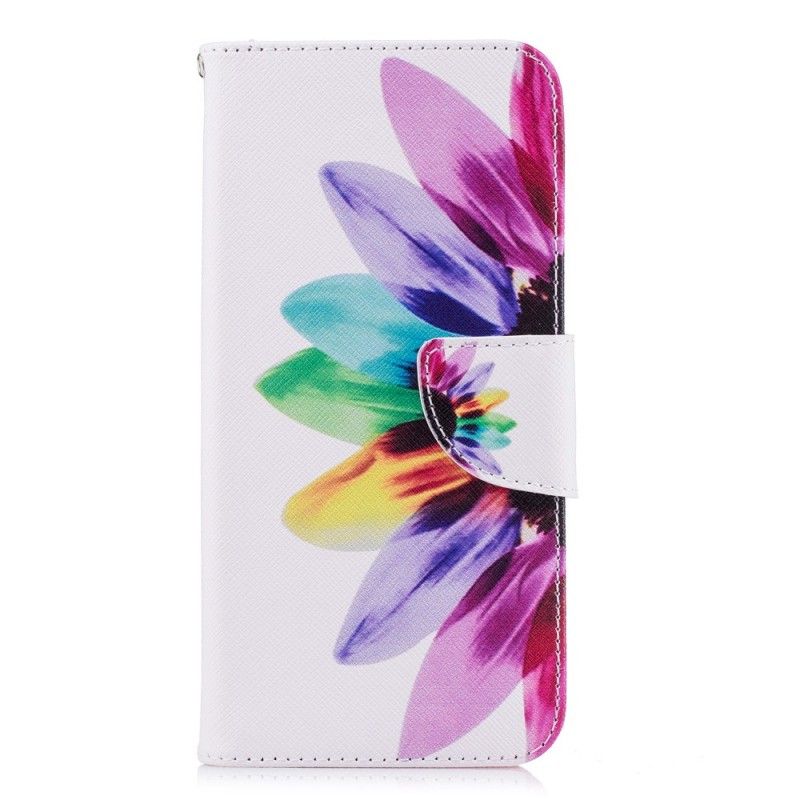 Leren Hoesje Huawei P Smart Aquarelbloem