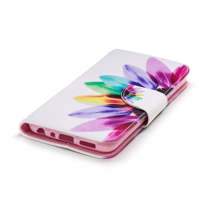 Leren Hoesje Huawei P Smart Aquarelbloem