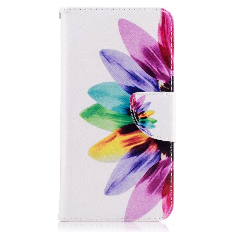 Leren Hoesje voor Huawei P10 Lite Aquarelbloem