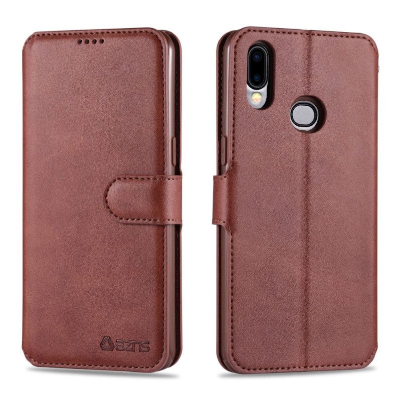 Cover Folio-hoesje Samsung Galaxy A10s Grijs Zwart Telefoonhoesje Retro Azns