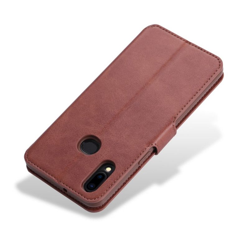 Cover Folio-hoesje Samsung Galaxy A10s Grijs Zwart Telefoonhoesje Retro Azns