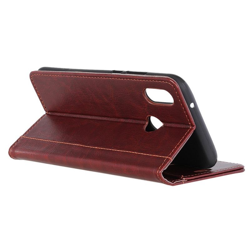 Cover Folio-hoesje Samsung Galaxy A10s Rood Zwart Telefoonhoesje Retro Klinknagelversie