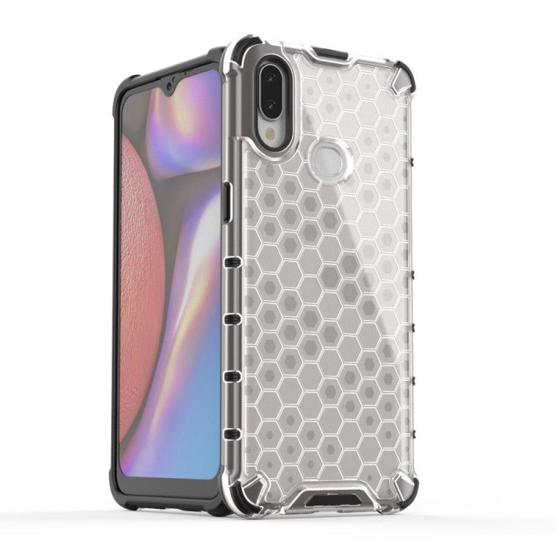 Cover Hoesje Samsung Galaxy A10s Grijs Wit Telefoonhoesje Honingraatstijl