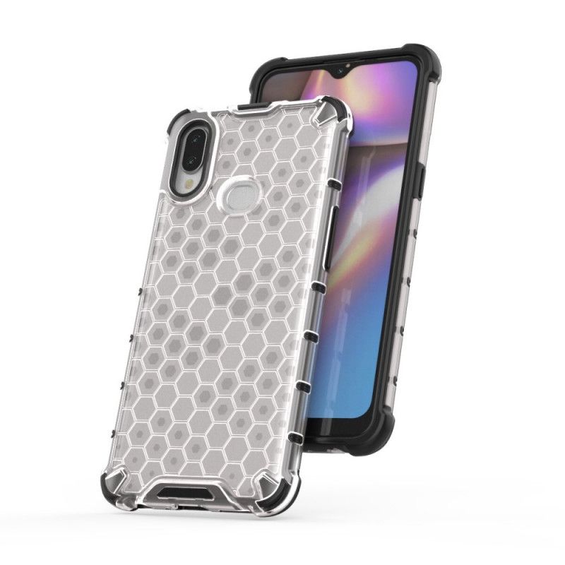 Cover Hoesje Samsung Galaxy A10s Grijs Wit Telefoonhoesje Honingraatstijl