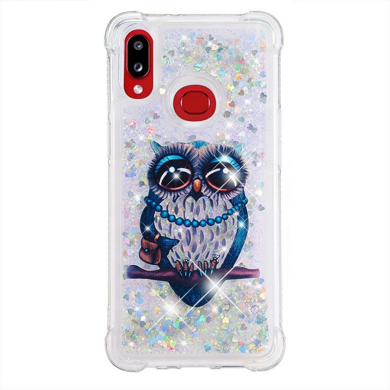 Cover Hoesje Samsung Galaxy A10s Telefoonhoesje Miss Uil Glitter