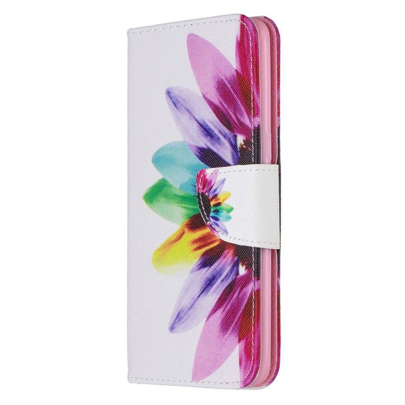 Flip Case Leren Samsung Galaxy A10s Aquarelbloem