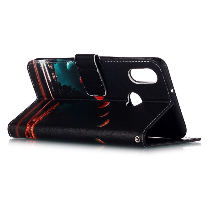 Flip Case Leren Samsung Galaxy A10s Manen En Sterrenstelsel