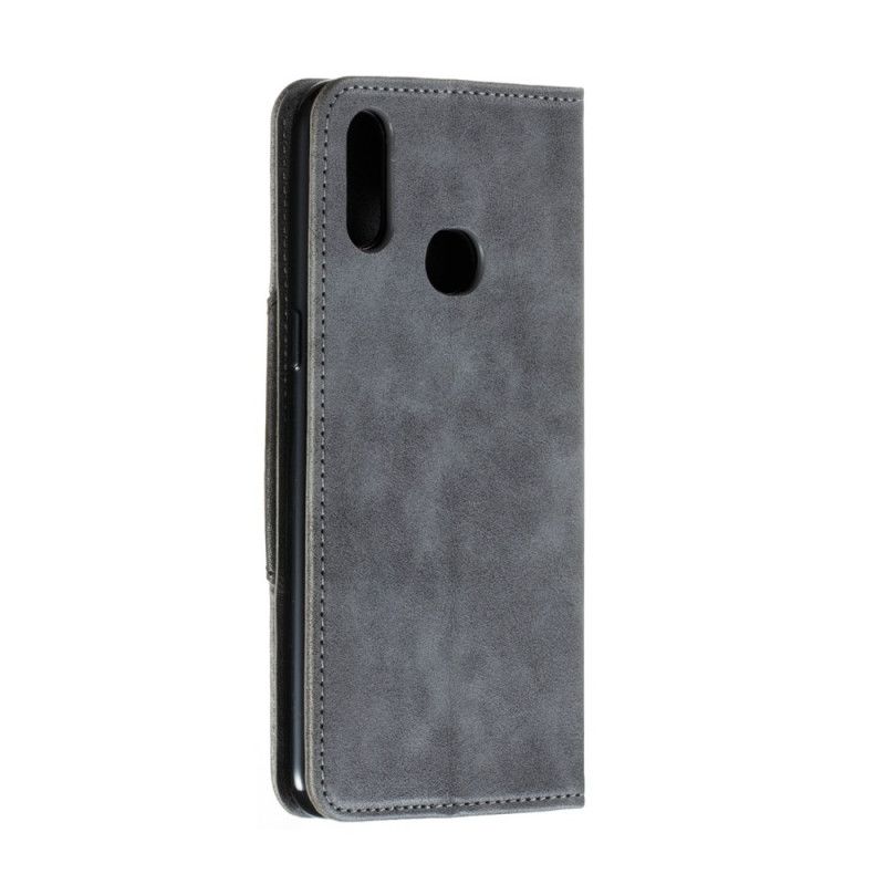 Folio-hoesje voor Samsung Galaxy A10s Donkerblauw Zwart Golfleder Stijl