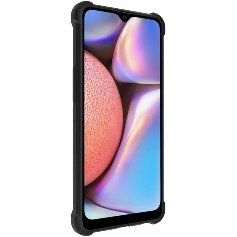 Hoesje Samsung Galaxy A10s Grijs Zwart Imak Zijdeachtig Met Schermfilm