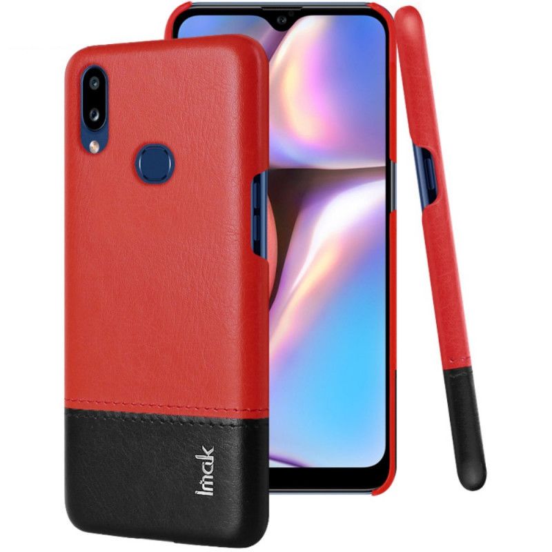 Hoesje Samsung Galaxy A10s Rood Zwart Imak Ruiyi-Serie Met Schermfilm