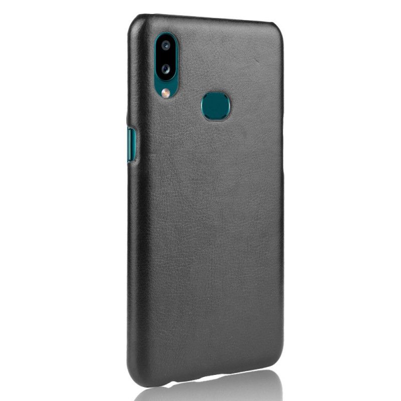 Hoesje voor Samsung Galaxy A10s Grijs Zwart Leerstijl