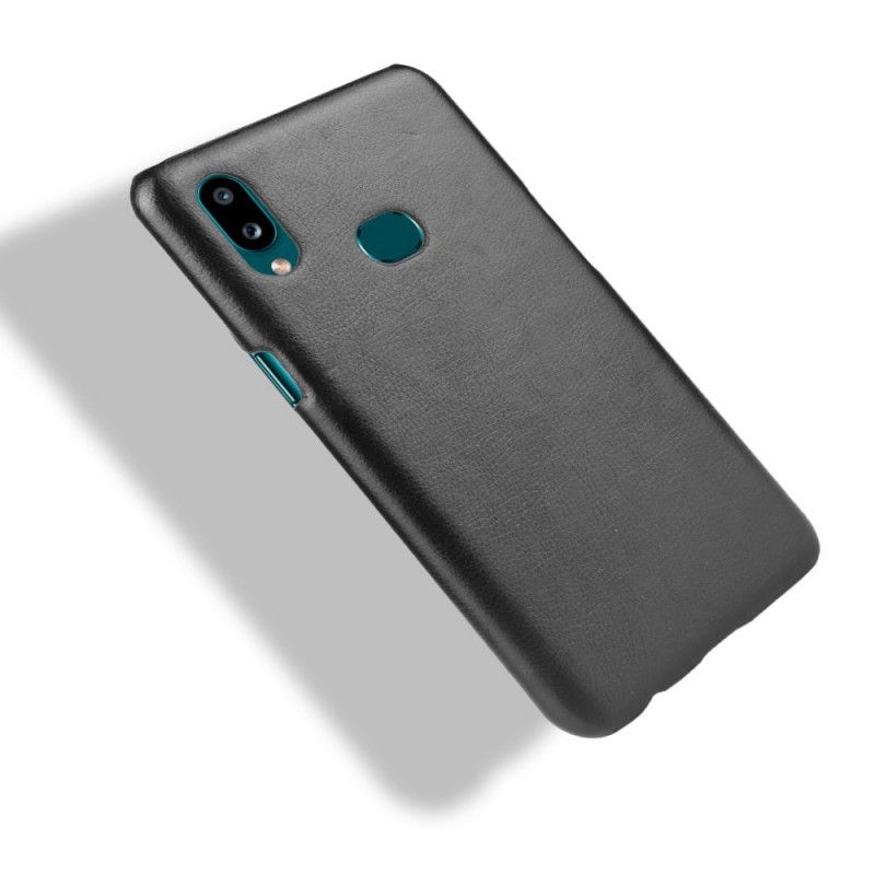 Hoesje voor Samsung Galaxy A10s Grijs Zwart Leerstijl