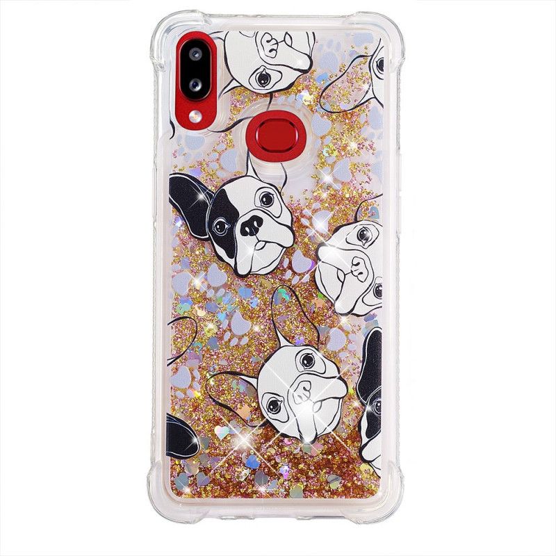 Hoesje voor Samsung Galaxy A10s Mr Hond Glitter