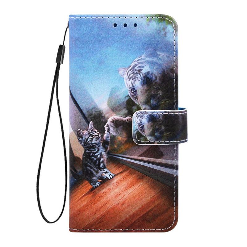 Leren Hoesje Samsung Galaxy A10s Bruin Lichtblauw Telefoonhoesje Ernest En Reflectie