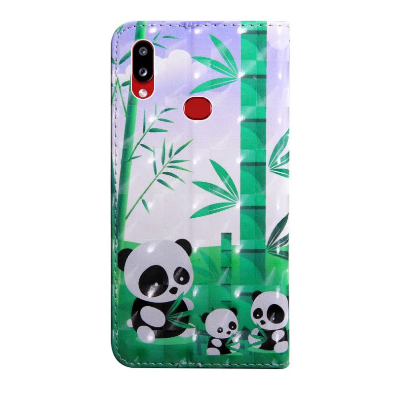 Leren Hoesje Samsung Galaxy A10s Lichtvlek Panda'S