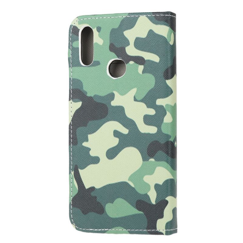 Leren Hoesje Samsung Galaxy A10s Militaire Camouflage