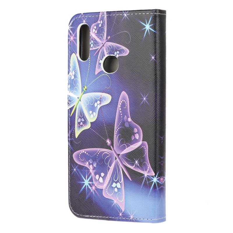 Leren Hoesje Samsung Galaxy A10s Telefoonhoesje Magische Vlinders