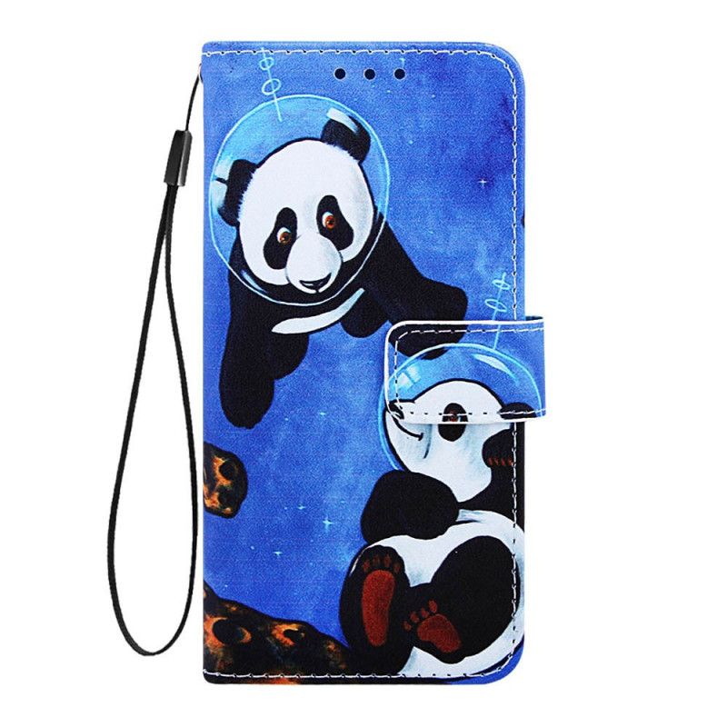 Leren Hoesje voor Samsung Galaxy A10s Pandakosmonauten